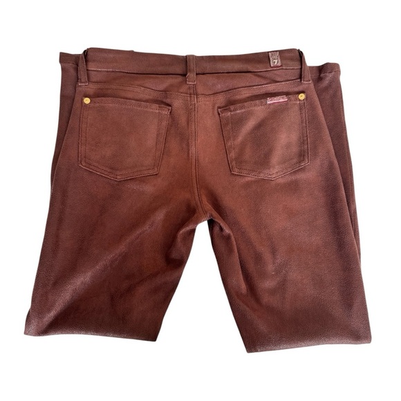 7 For All Mankind Chocolate Brown Straight Leg Pants – Size 26 - Picture 2 of 6